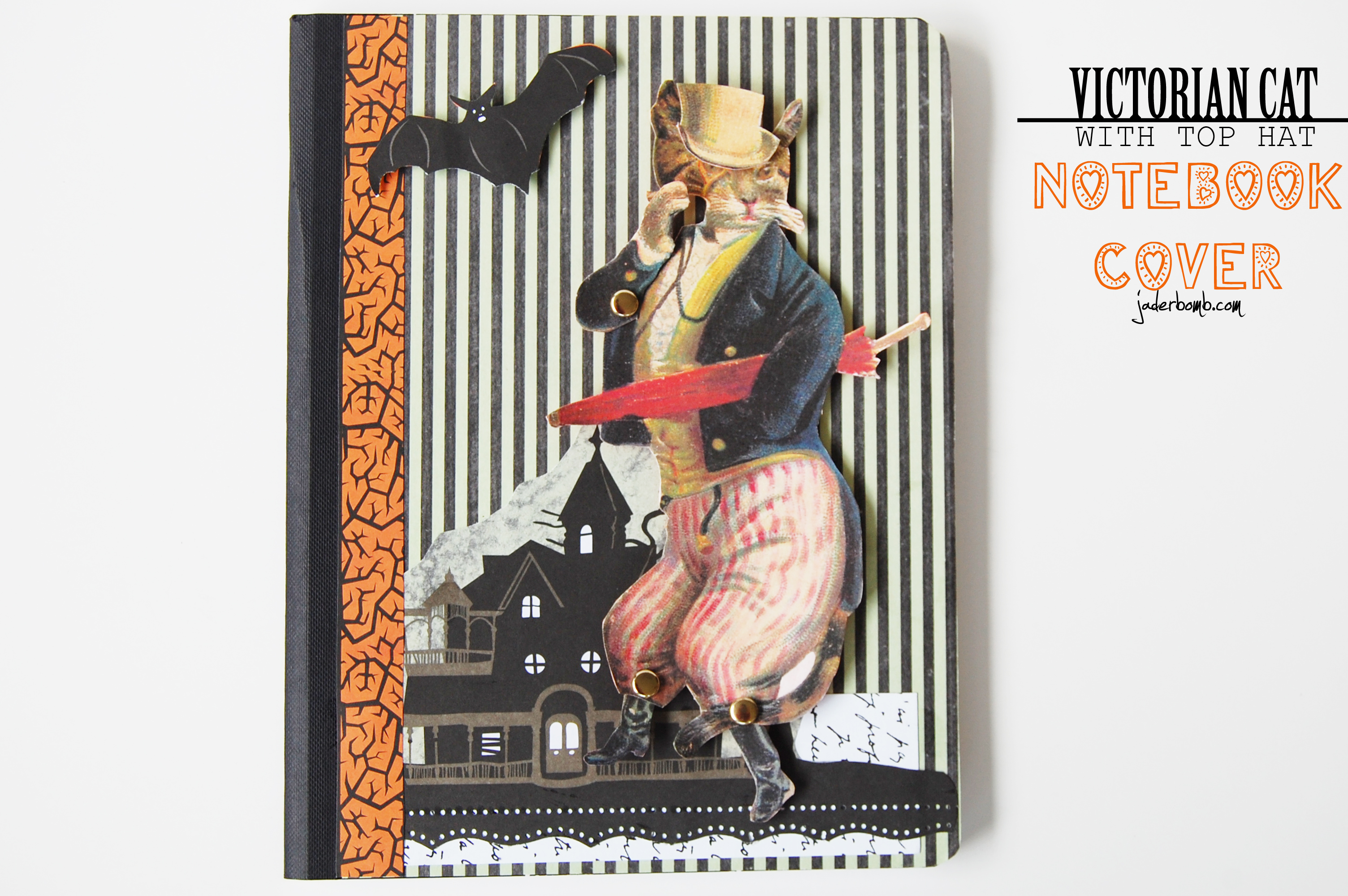 Victorian Cat Notebook Cover