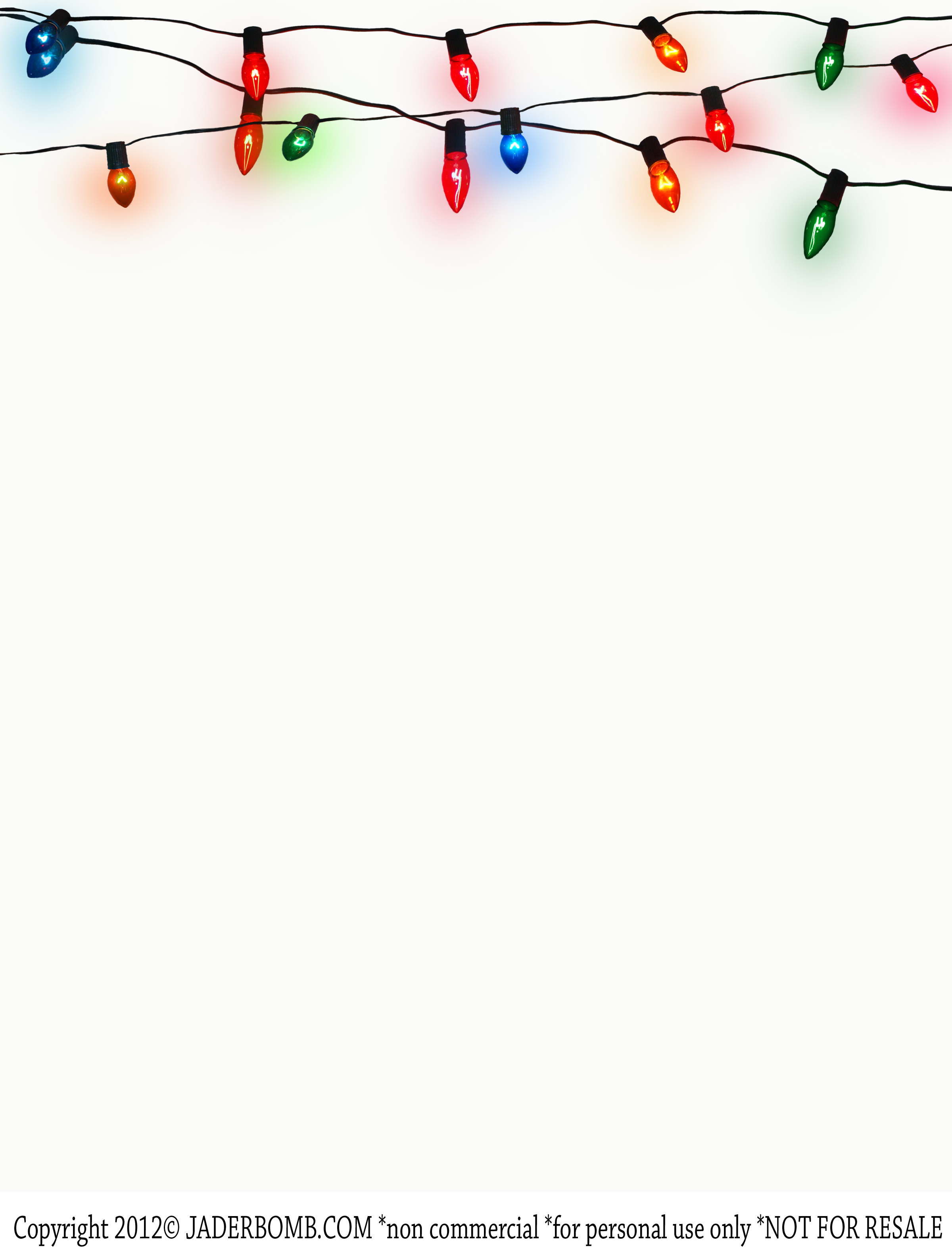 Printable Christmas Lights Border