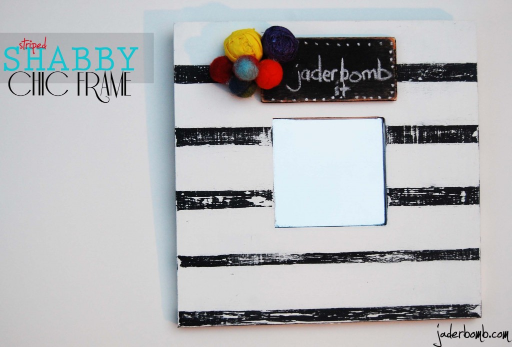 STRIPED SHABBY CHIC MIRROR