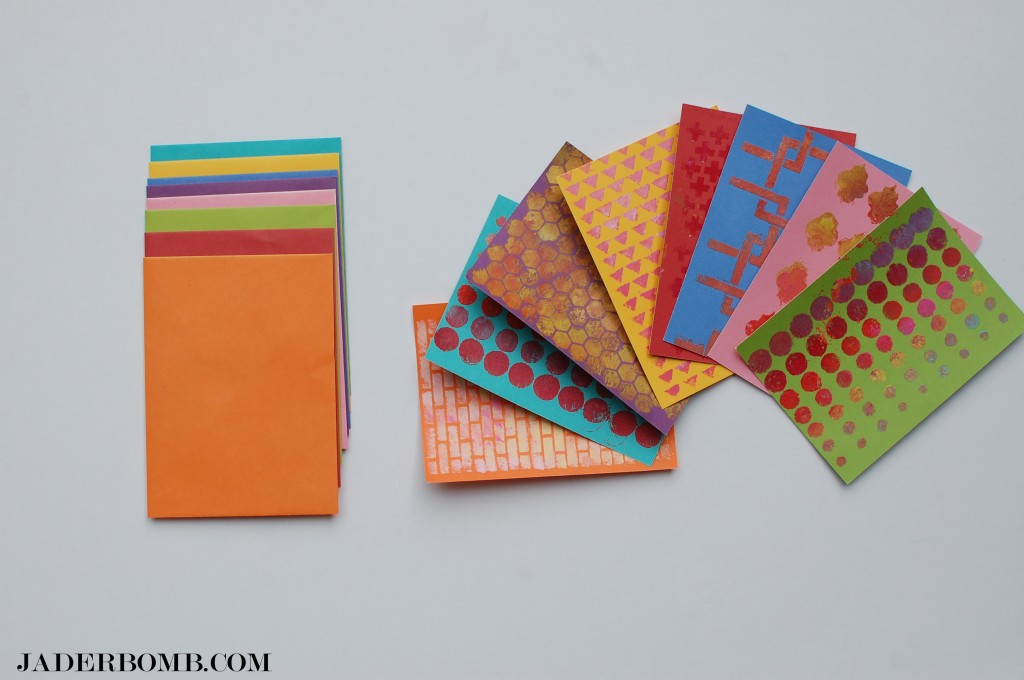 How to make stenciled notecards