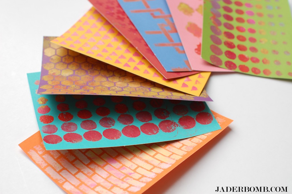 How to make stenciled notecards