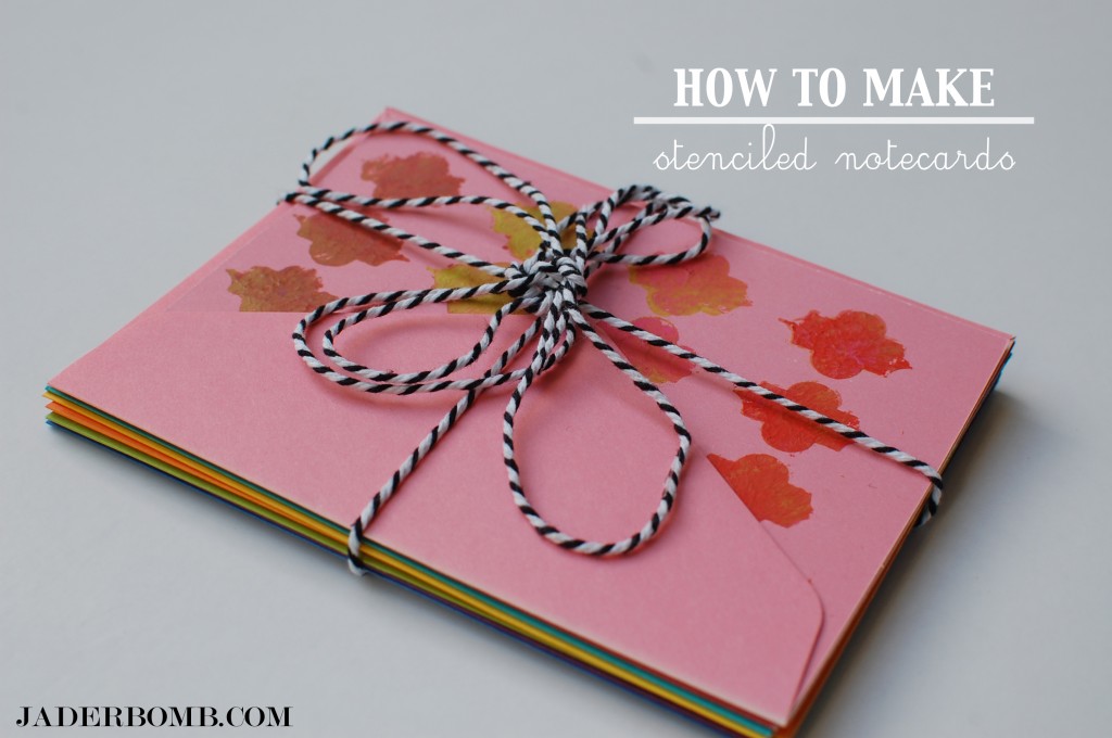 How to make stenciled notecards