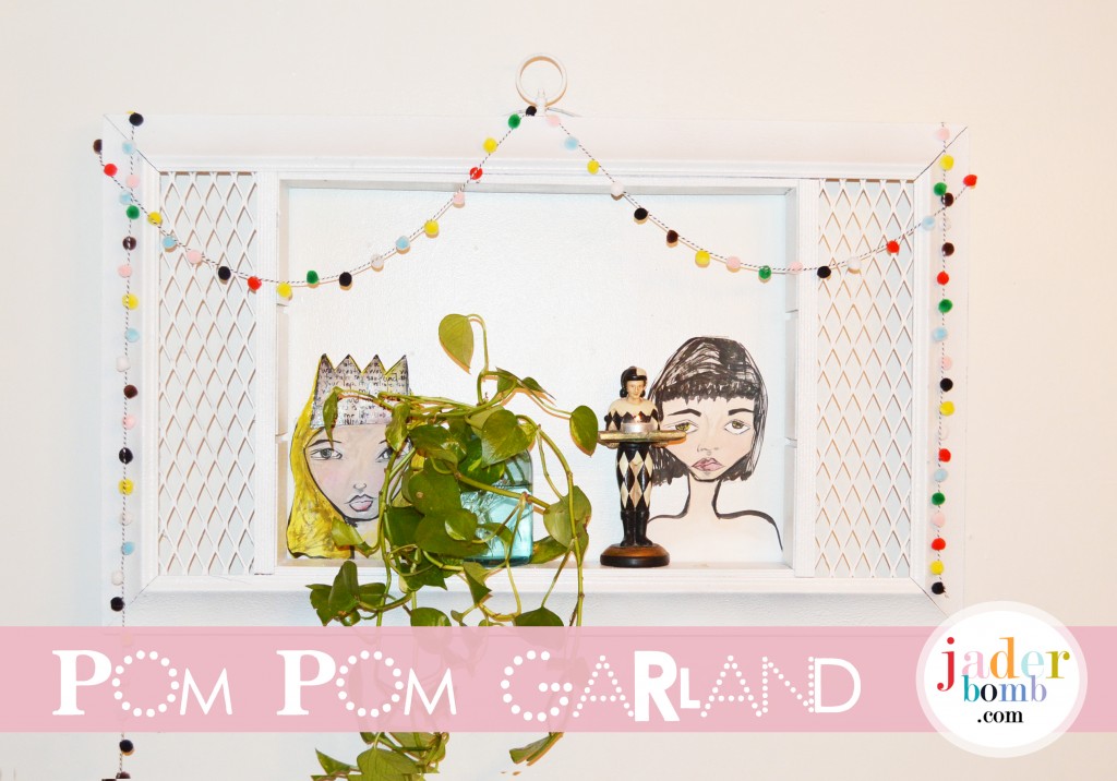 Garland made with Pom Poms 