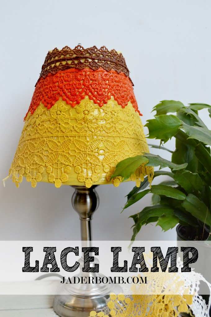 Decoupaged Lace Lamp