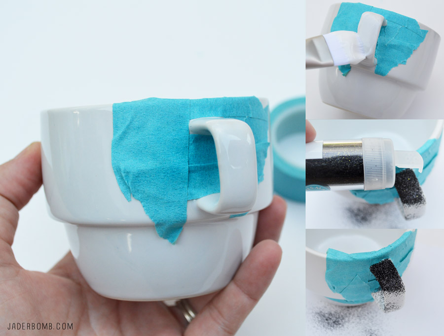 EASY DECOUPAGE ON GLASS TUTORIAL PARTY MUGS