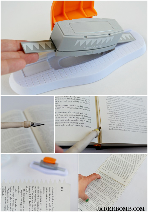 book page paper punch