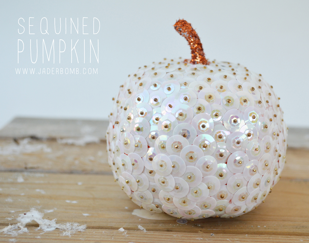 Make a Sequined Pumpkin