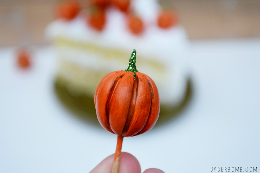 clay pumpkin cake toppers