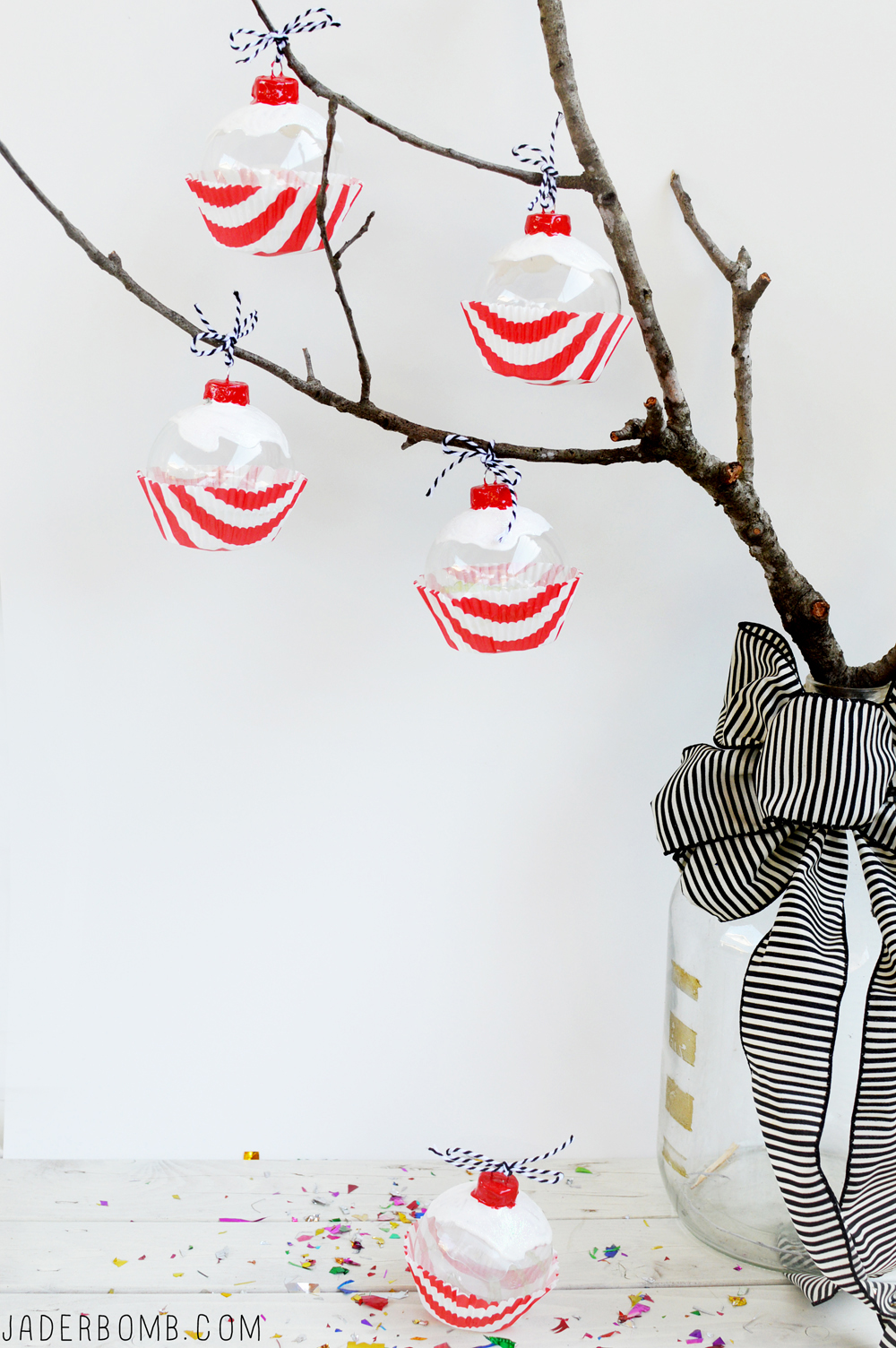 RED AND WHITE CHRISTMAS ORNAMENTS
