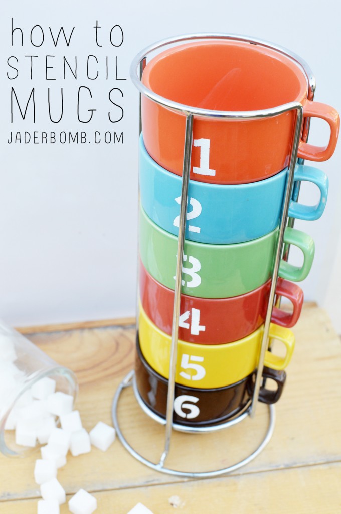 numbered mugs