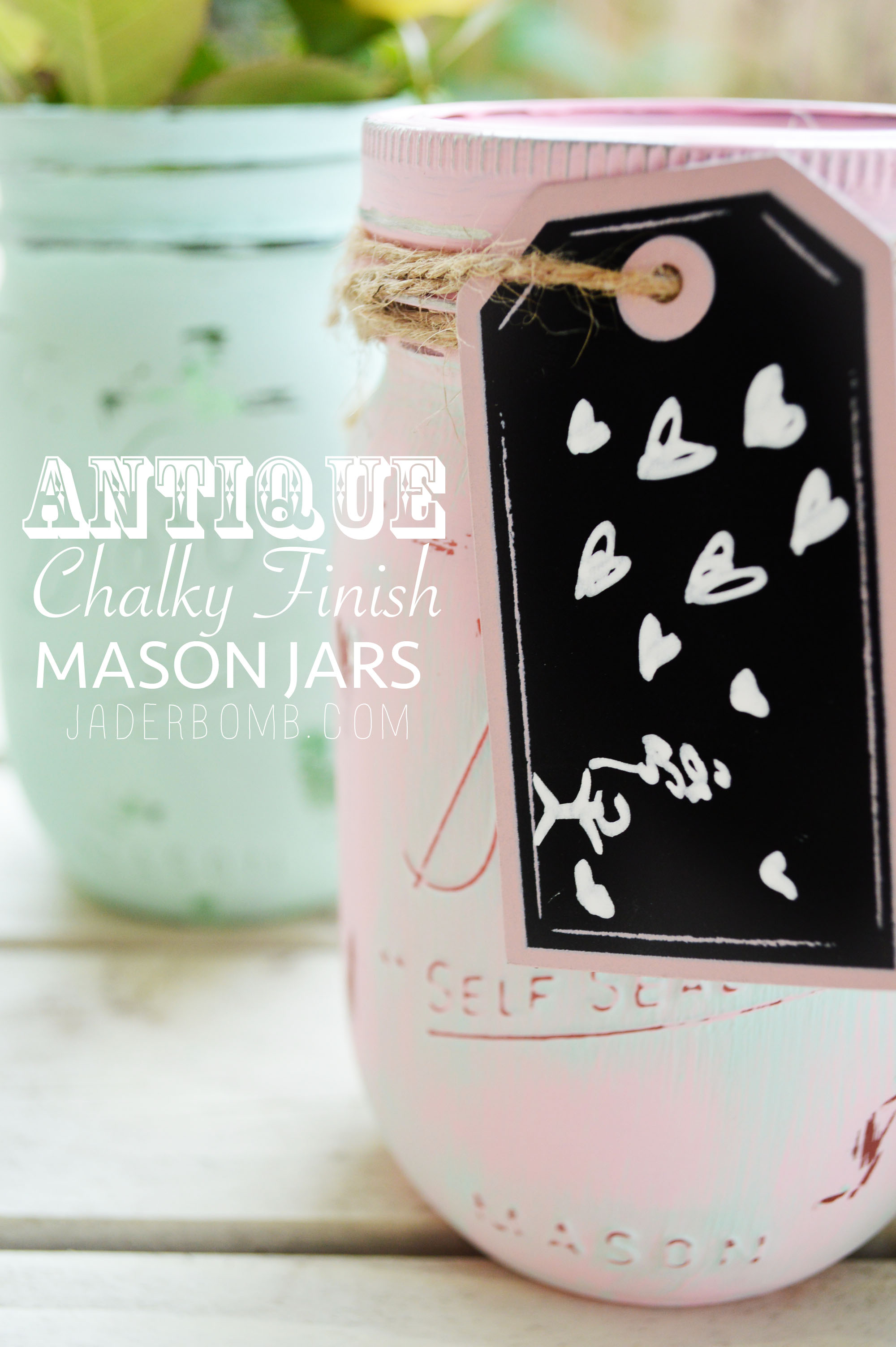 ANTIQUE CHALKBOARD MASON JARS