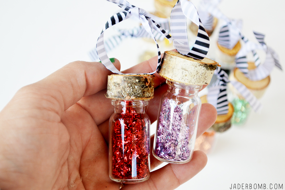 glass glitter jars