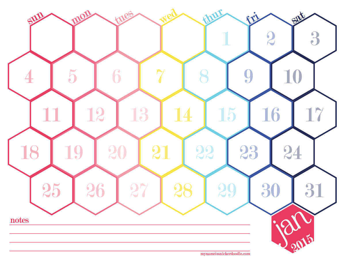 Hexagon Calendar