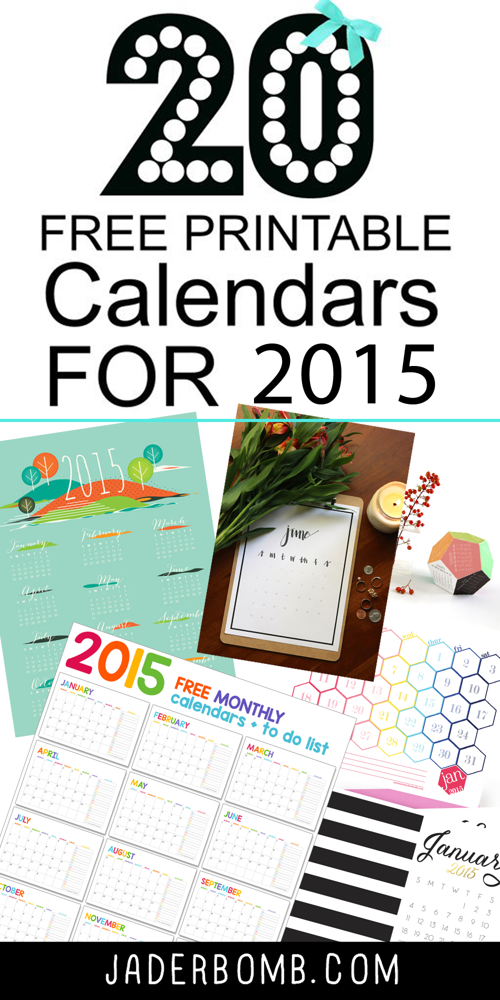 20 Free Printable Calendars - 2015