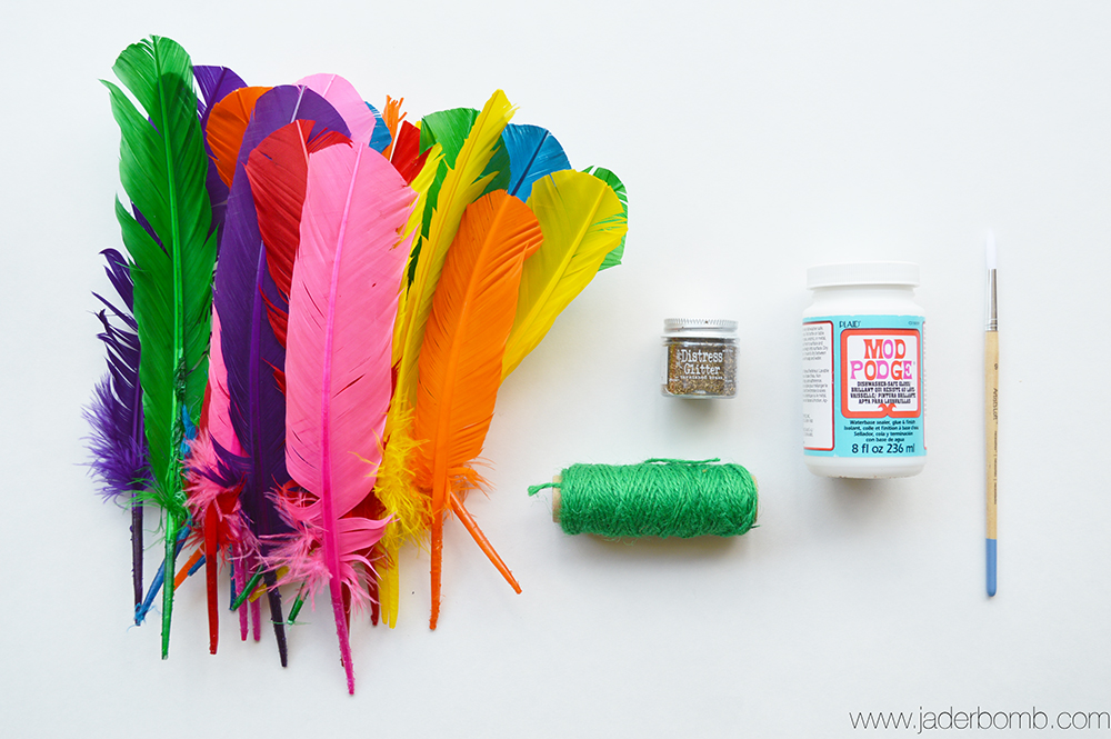 diy feather banner