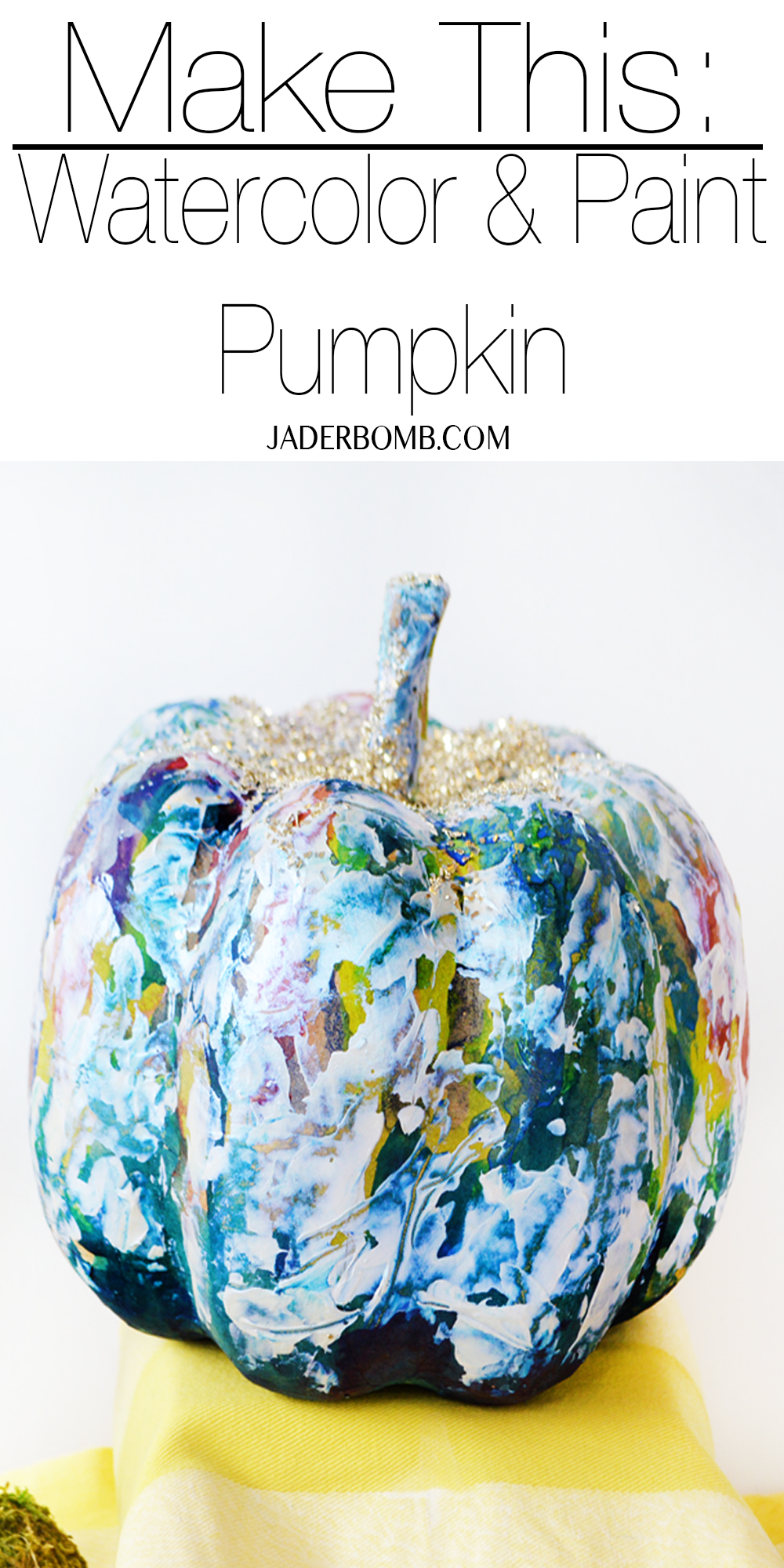 Watercolor and Paint Pumpkin