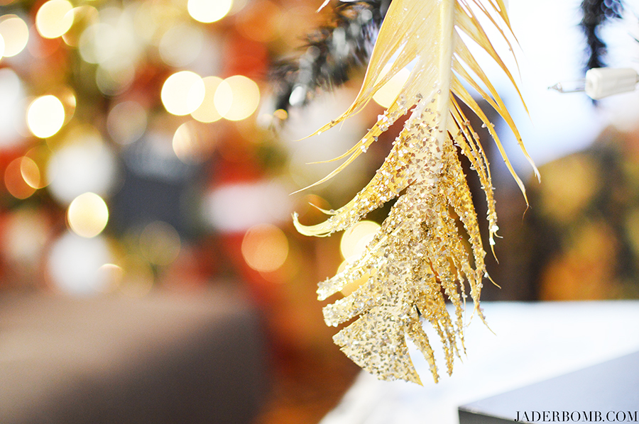 feather christmas ornaments