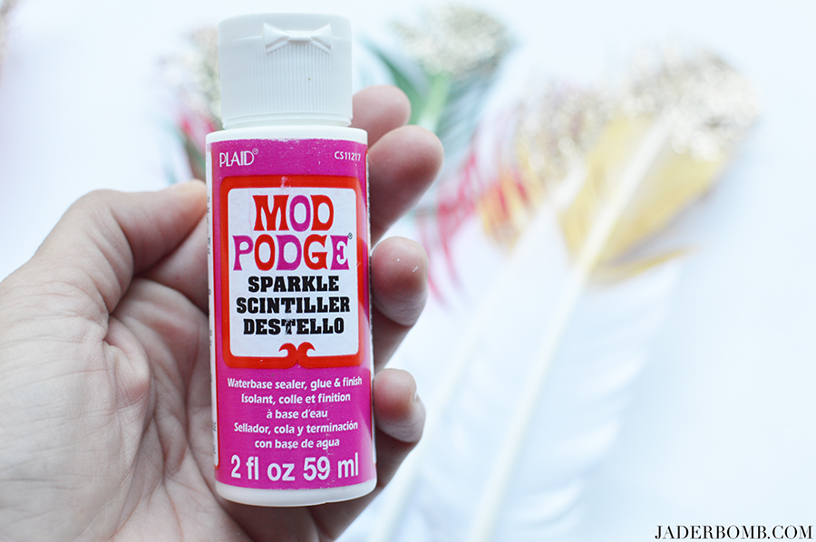 glittery mod podge