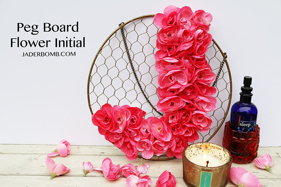 peg board flower initial