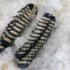 Black and Gold Boho Leather Earrings - Image 2