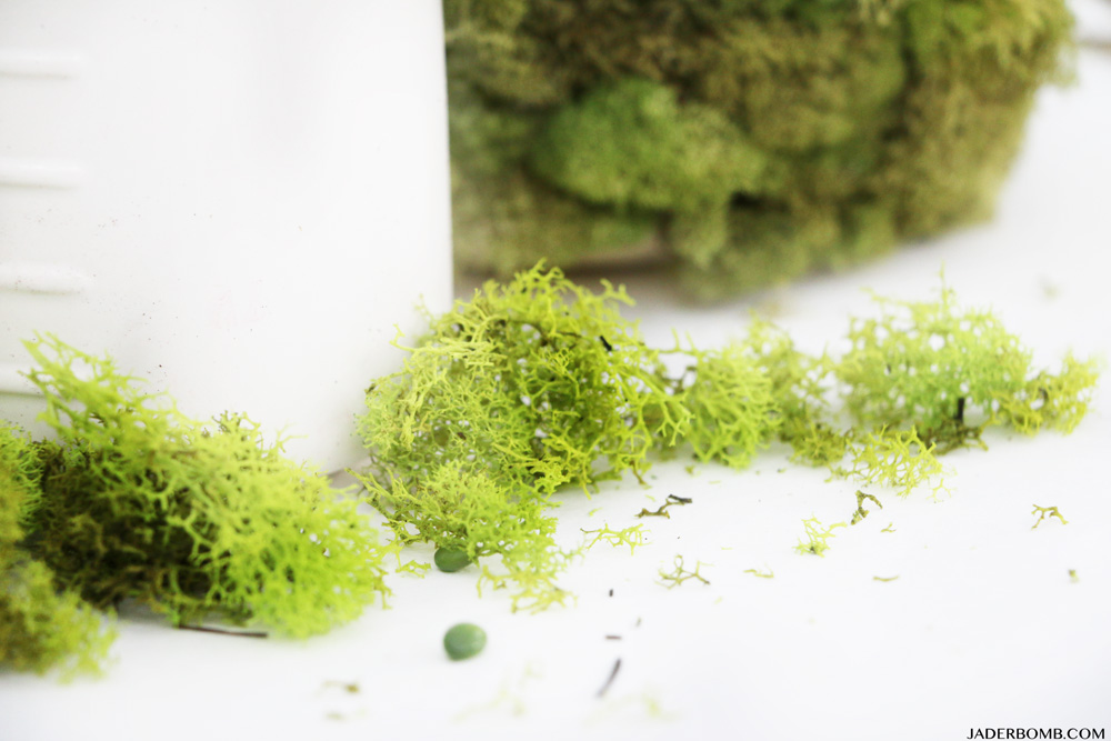how to decorate with moss