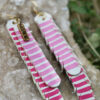 Breast Cancer Boho Leather Earrings - Image 2