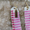 Breast Cancer Boho Leather Earrings - Image 3