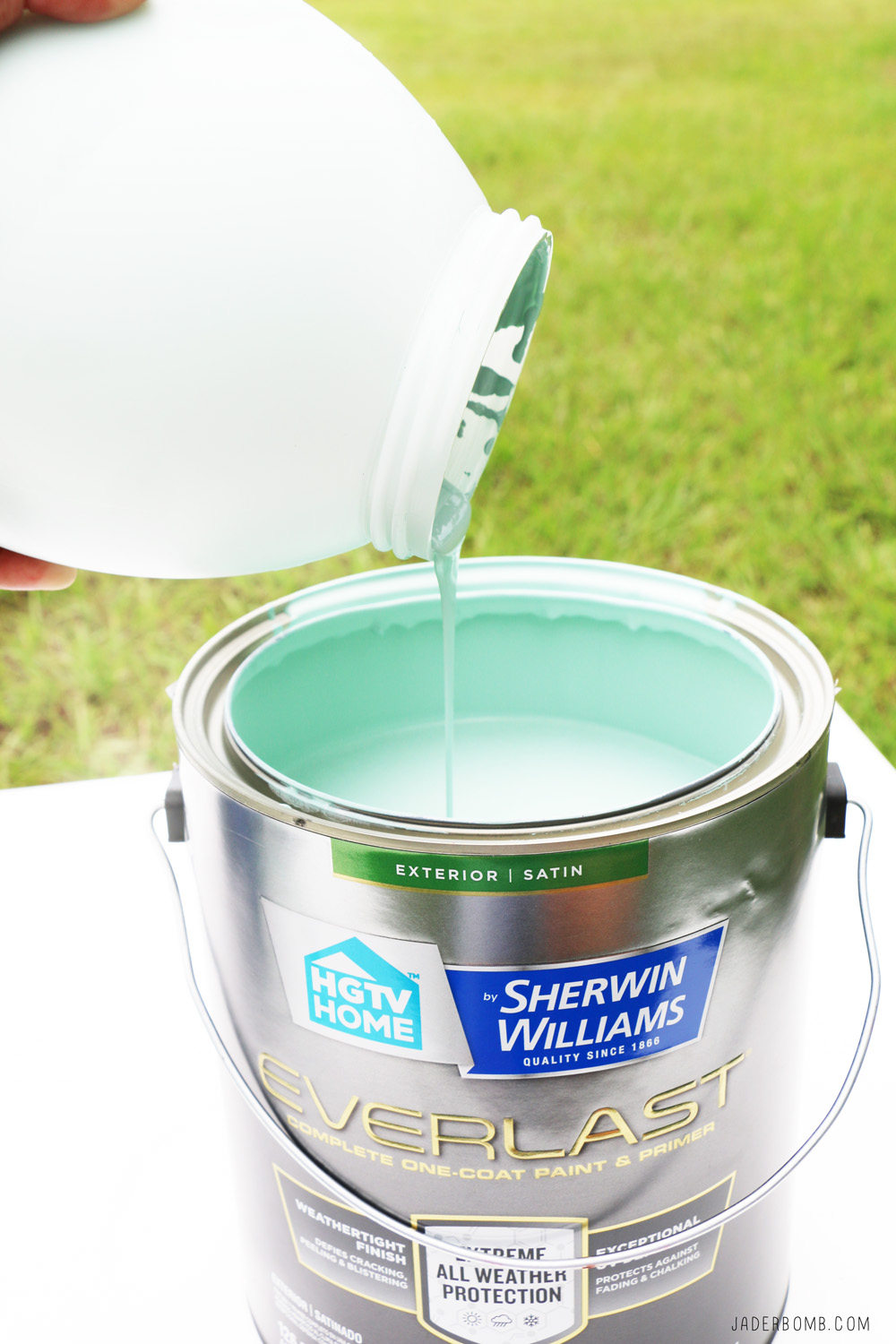 Tiffany Blue Paint - DIY Porch Swing Makeover