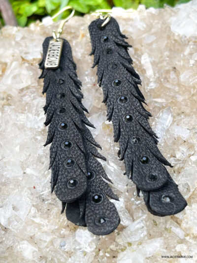 Raven Bohemian Leather Earrings